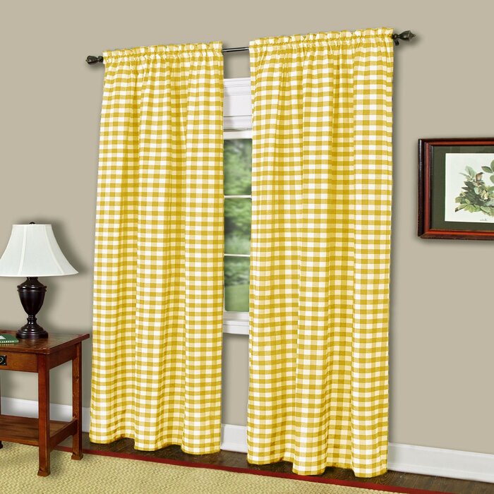 Rosalind Wheeler Draves Polyester Semi Sheer Curtain Pair Wayfair